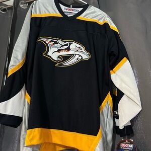 VINTAGE CCM Nashville Predators Hockey Jersey Mens Size XL Blue NHL W/ Tags